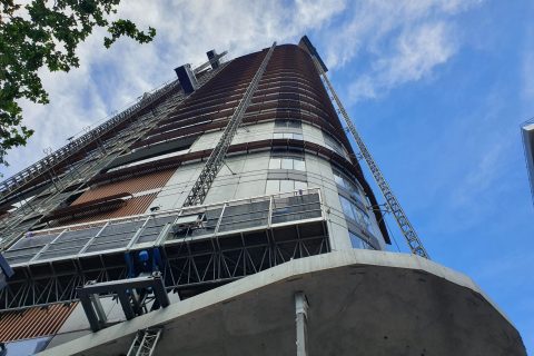 Climber Facdae Installation Climber Facdae Installation